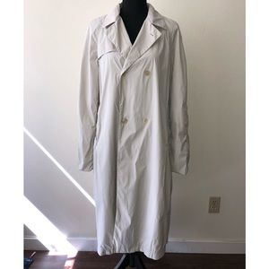 Vintage '90s/Y2K Jil Sander Trench Coat Duster Light Khaki Pockets Vents L/XL